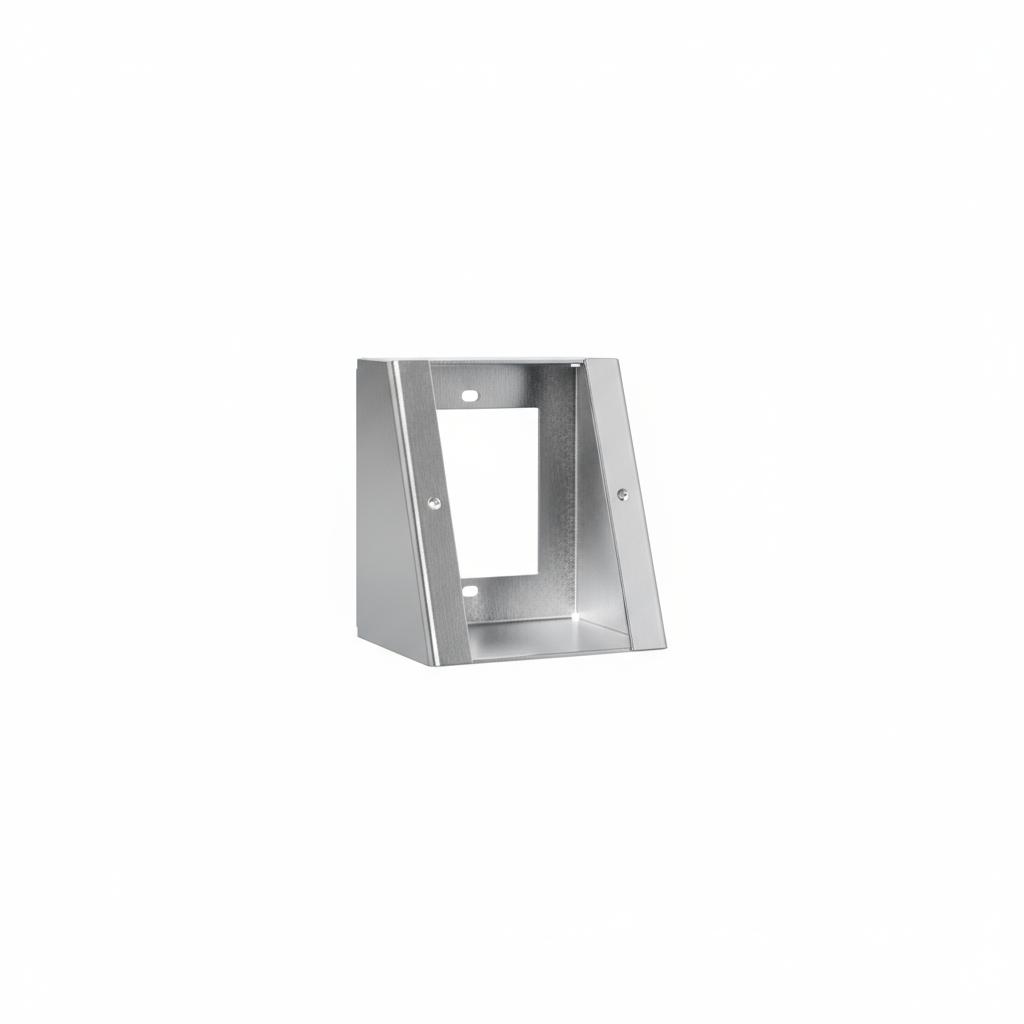 Metal wall mount bracket on a white background