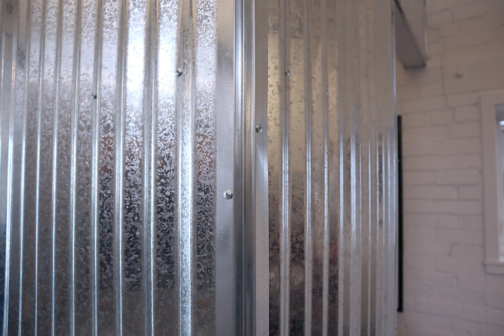modular steel and wood wall panels for hybrid office warehouse design