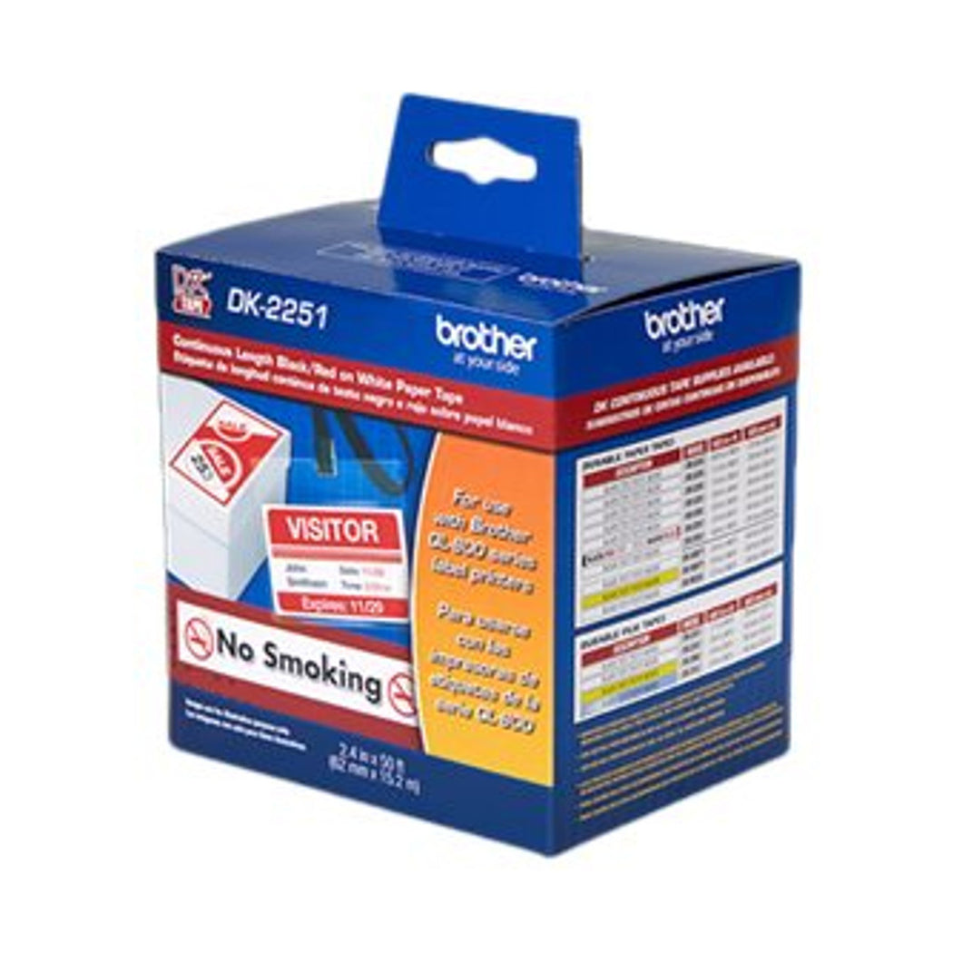 Brother Label Tape DK-2251 / DK-2205 Roll (2.44 in x 50 ft)
