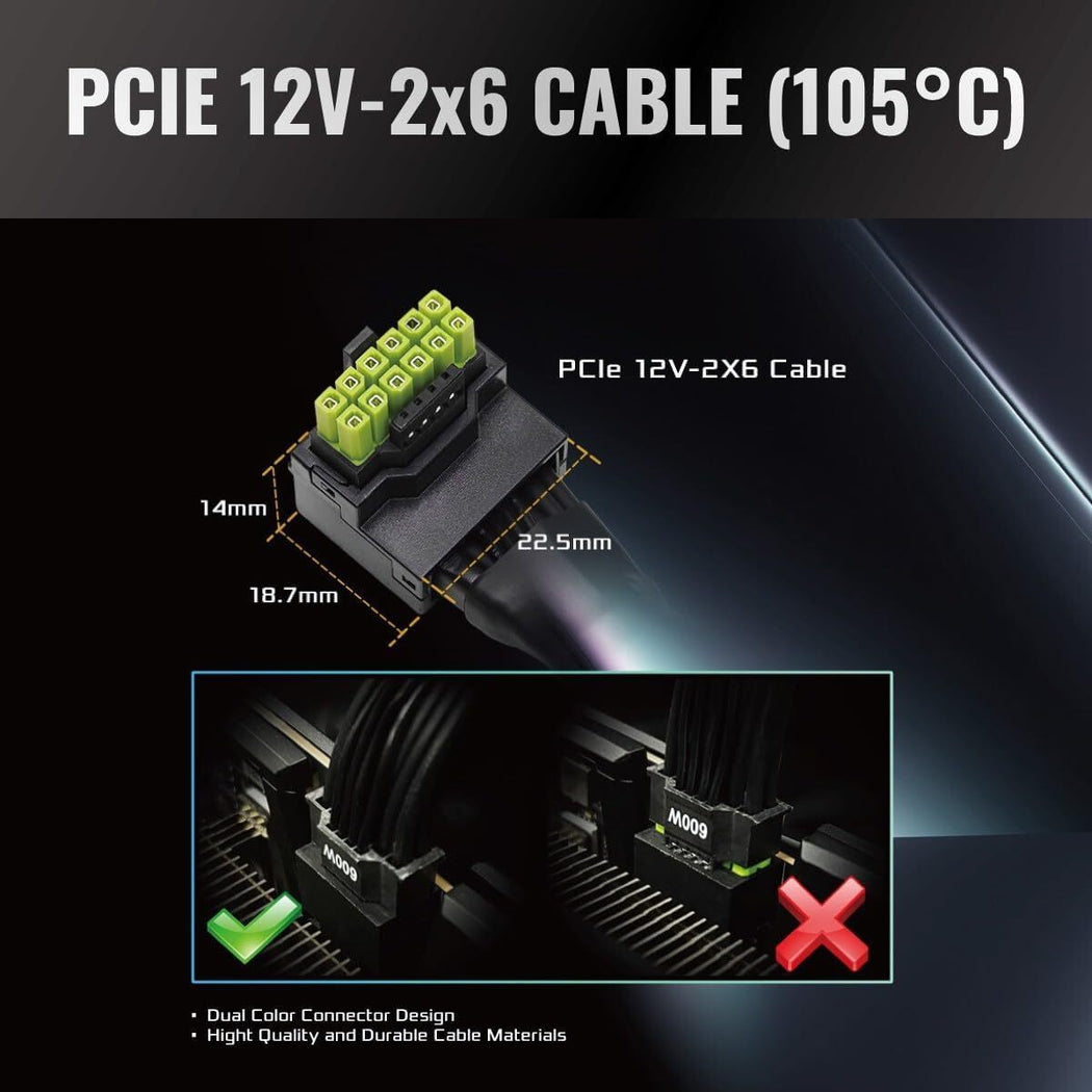ASRock 12V-2x6 600W Power Cable