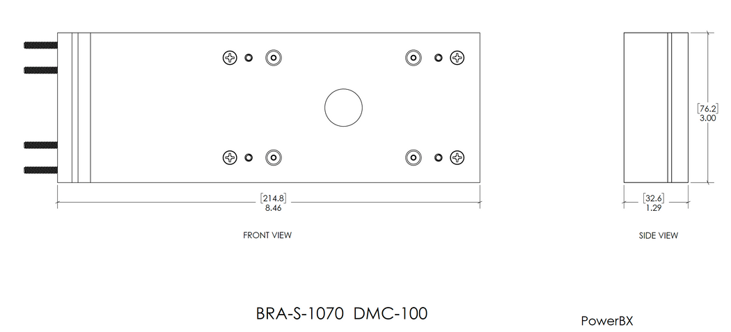 Crestron TSS-1070 Glass Bracket