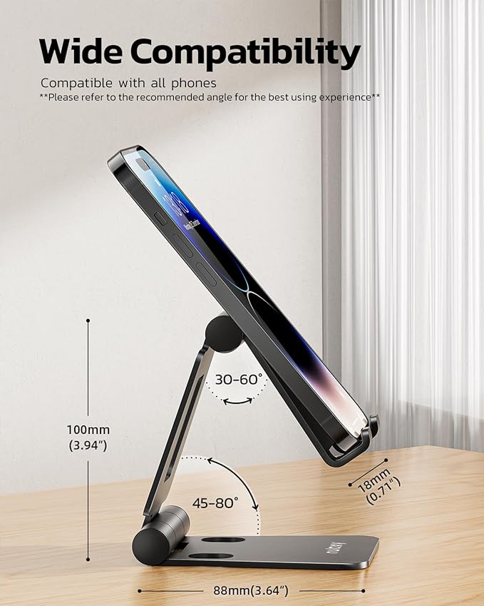 Dual-Folding Adjustable Phone Holder
