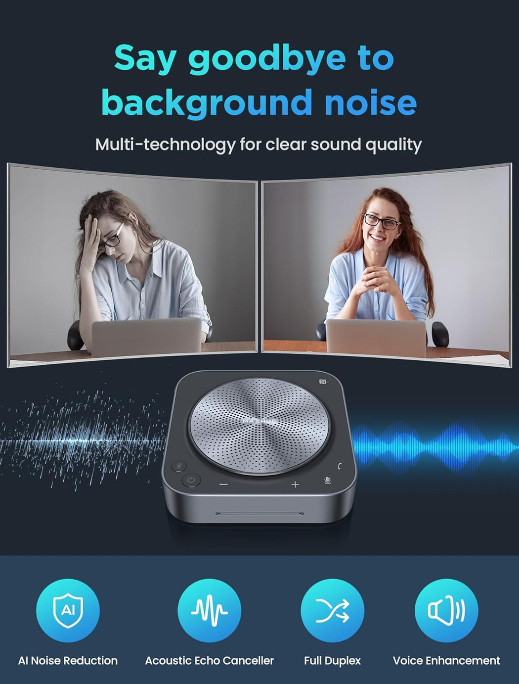 Enther & MAXHUB BM35 Bluetooth Conference Speakerphone