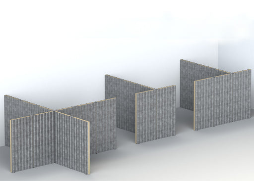 Industrial coworking space with PowerBx modular warehouse panel installation