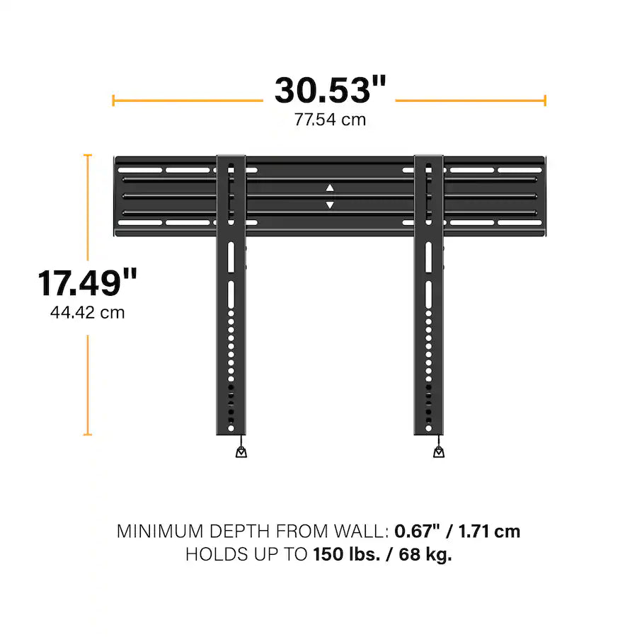 DIS-SN-1 TV wall mount dimensions — VESA 200x200 to 300x300mm, 30.5 inch back bar width