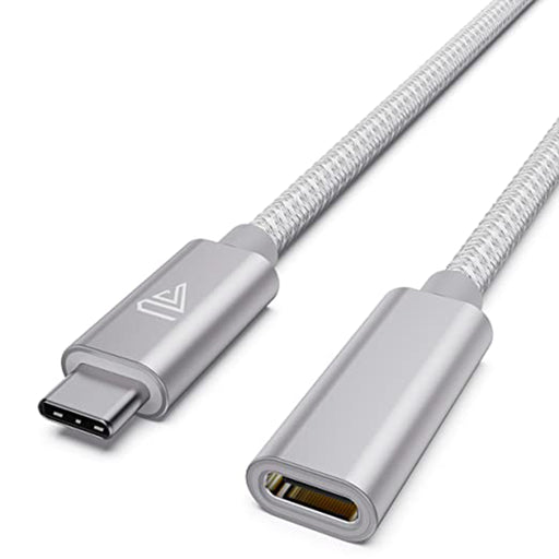 USB-C Extension Cable – 10 ft (3 m) | USB-C Female to USB-C Male — side view — PowerBx